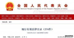 法律人必藏！全国人大发布：中华人民共和国现行有效法律274部汇编（2021）